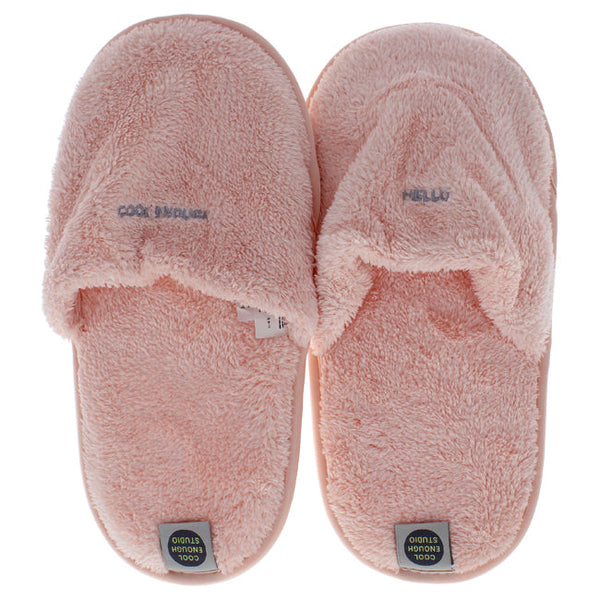 Cool Enough Studio The Towel Slippers Pink - Large by Cool Enough Studio for Women - 1 Pair Slippers