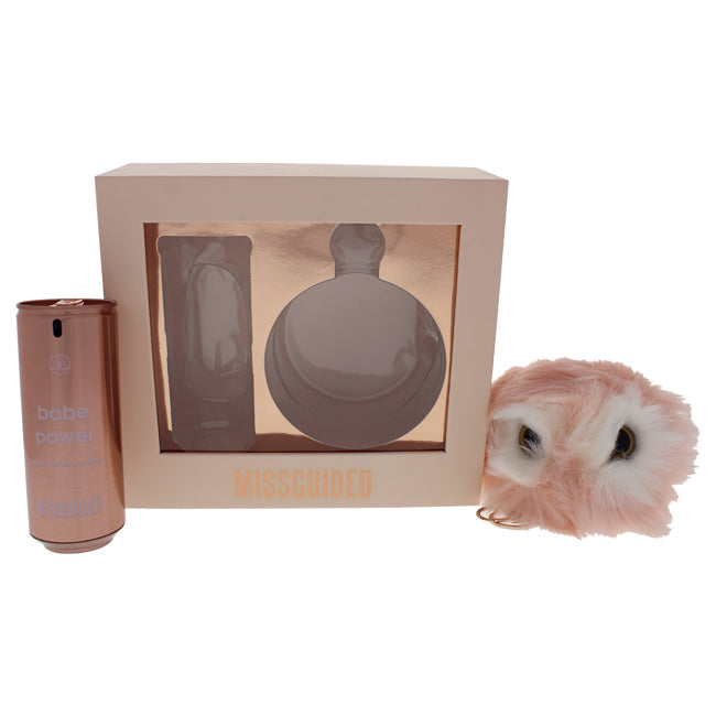 Missguided Babe Power by Missguided for Women - 2 Pc Gift Set 2.7oz EDP Spray, Pom Pom Keyring