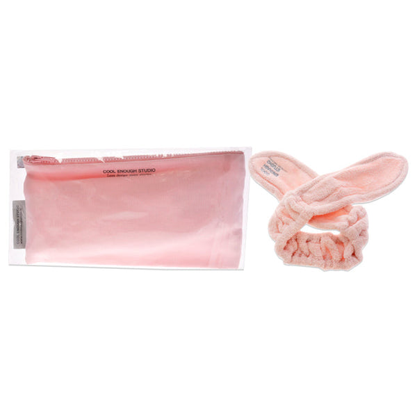 The Band Set - Pink by Cool Enough Studio for Women - 2 Pc Headband, Bag