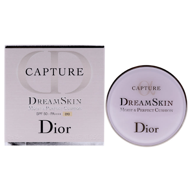 Christian Dior Capture Dreamskin Moist and Perfect Cushion SPF 50 - 010 Ivory by Christian Dior for Women - 2 x 0.5 oz Foundation