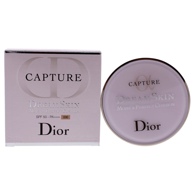 Christian Dior Capture Dreamskin Moist and Perfect Cushion SPF 50 - 030 Medium Beige by Christian Dior for Women - 2 x 0.5 oz Foundation