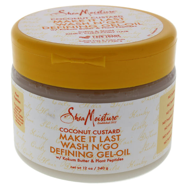 Shea Moisture Coconut Custard Make It Last Wash N Go Defining Gel Oil by Shea Moisture for Unisex - 12 oz Gel