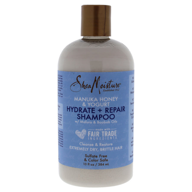 Shea Moisture Manuka Honey and Yogurt Hydrate Plus Repair Shampoo by Shea Moisture for Unisex - 13 oz Shampoo