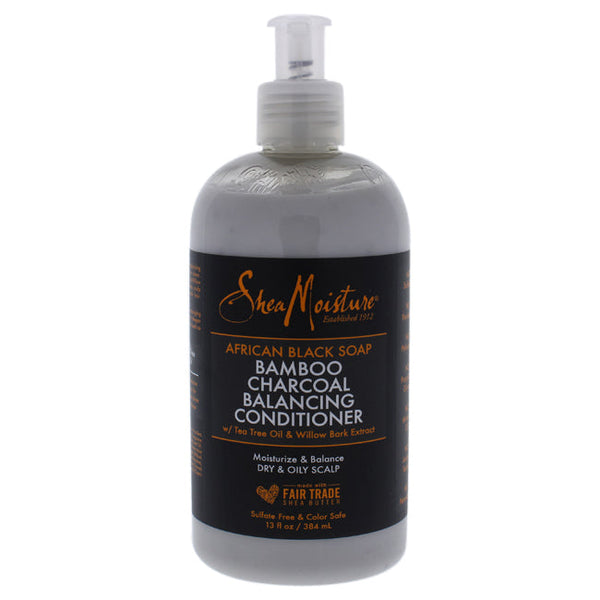 Shea Moisture African Black Soap Bamboo Charcoal Deep Balancing Conditioner by Shea Moisture for Unisex - 13 oz Conditioner