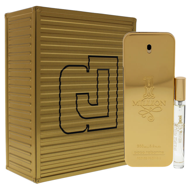 Paco Rabanne 1 Million by Paco Rabanne for Men - 2 Pc Gift Set 6.8oz EDT Spray, 0.34oz EDT Spray