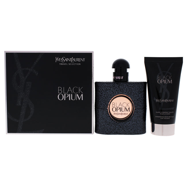 Yves Saint Laurent Black Opium by Yves Saint Laurent for Women - 2 Pc Gift Set 1.6oz EDP Spray, 1.6oz Body Lotion