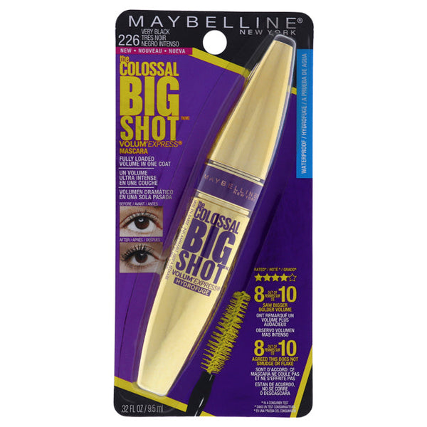 Maybelline Volum Express The Colossal Big Shot Waterproof Mascara - # 226 Very Black by Maybelline for Women - 0.32 oz Mascara