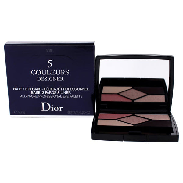 Christian Dior 5 Couleurs Designer All-In-One Professional Eye Palette - 818 Rosy Design by Christian Dior for Women - 0.2 oz Palette