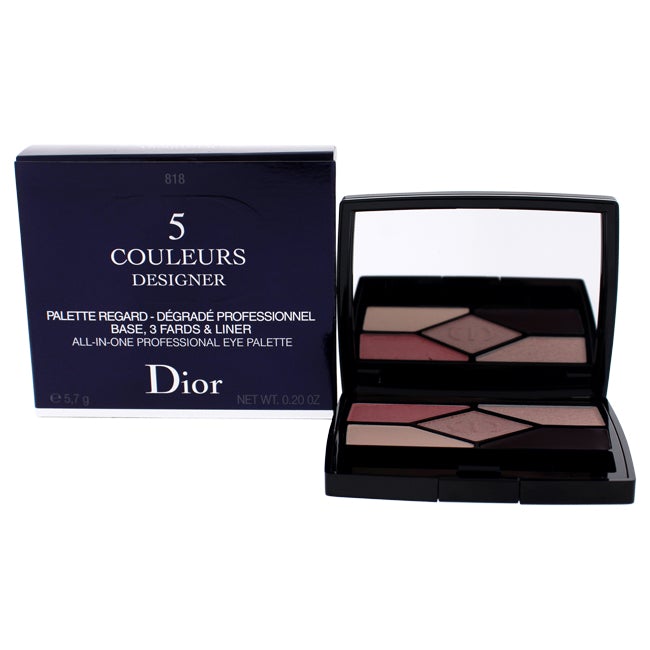 Christian Dior 5 Couleurs Designer All-In-One Professional Eye Palette - 818 Rosy Design by Christian Dior for Women - 0.2 oz Palette