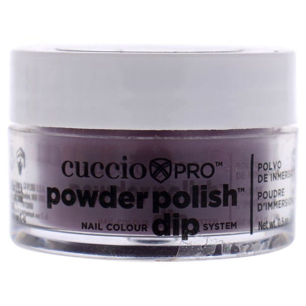 Cuccio Pro Powder Polish Nail Colour Dip System - Plum with Black Undertones by Cuccio for Women - 0.5 oz Nail Powder