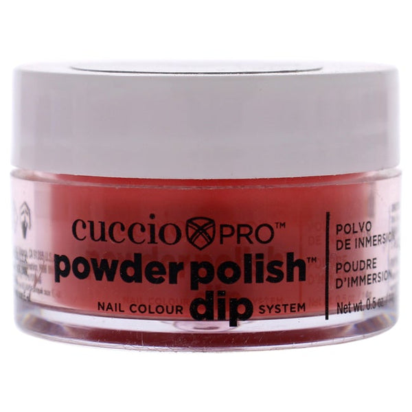 Cuccio Pro Powder Polish Nail Colour Dip System - Red with Orange Undertones by Cuccio for Women - 0.5 oz Nail Powder