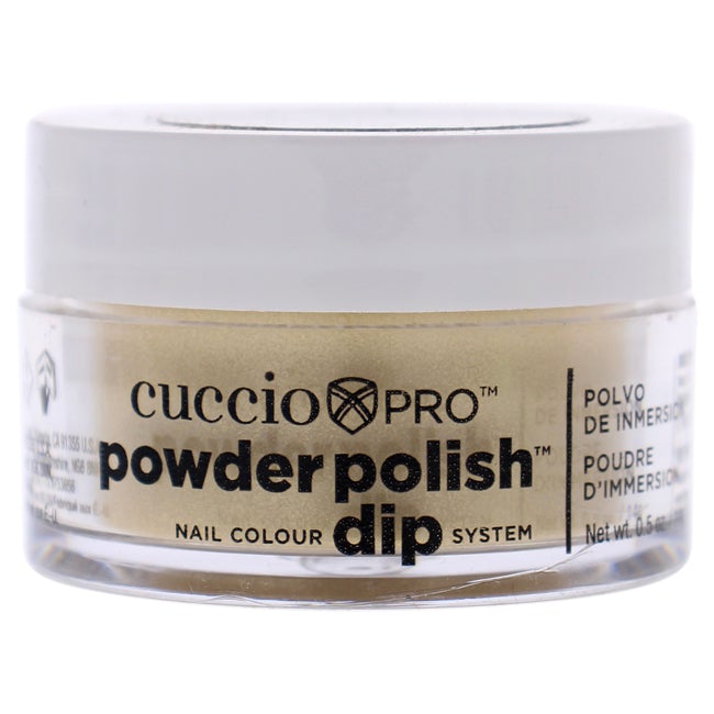 Cuccio Pro Powder Polish Nail Colour Dip System - Metallic Lemon Gold by Cuccio for Women - 0.5 oz Nail Powder