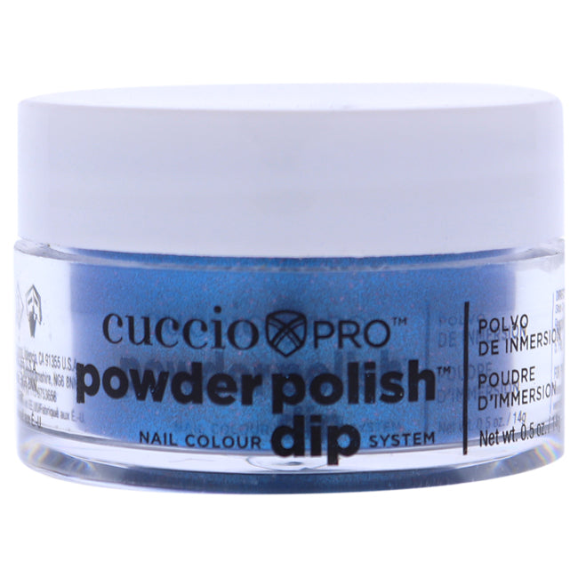 Cuccio Pro Powder Polish Nail Colour Dip System - Blue With Pink Glitter by Cuccio for Women - 0.5 oz Nail Powder