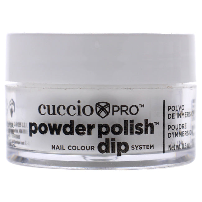 Cuccio Pro Powder Polish Nail Colour Dip System - White With Silver Mica by Cuccio for Women - 0.5 oz Nail Powder