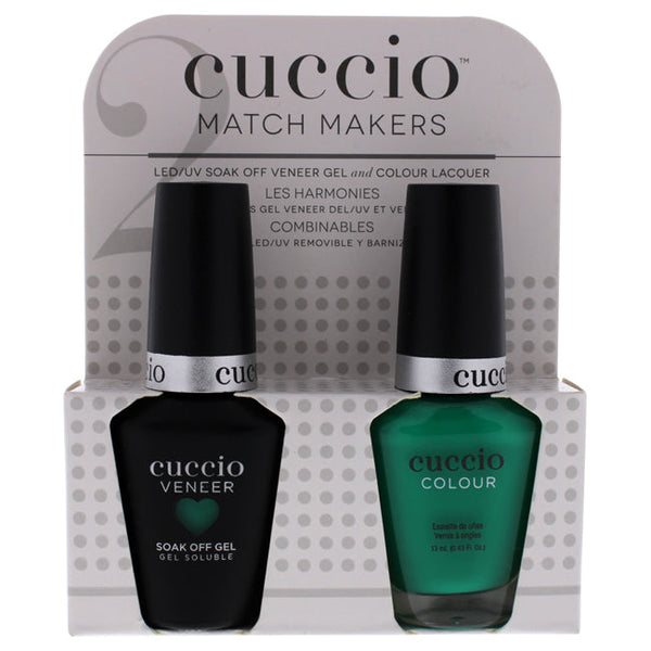 Cuccio Match Makers Set - Make A Difference by Cuccio for Women - 2 Pc 0.44oz Veneer Soak Of Gel Nail Polish, 0.43oz Colour Nail Polish
