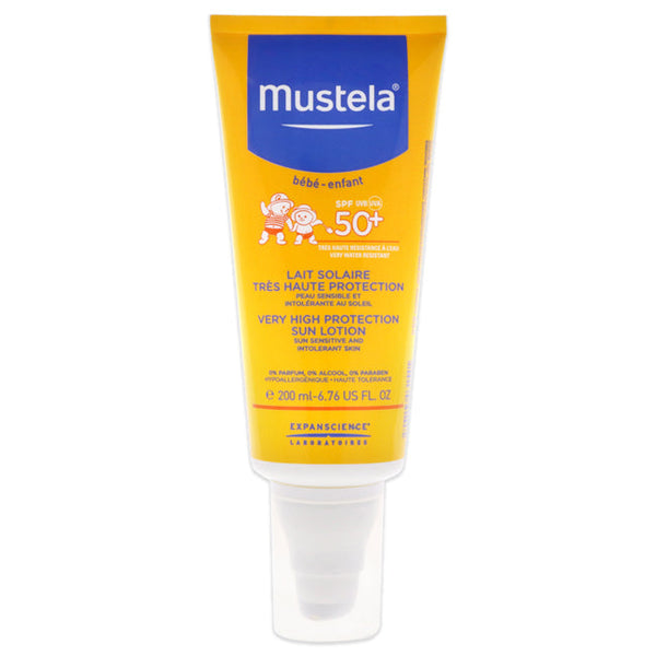 Mustela Very High Protection Sun Lotion - SPF 50 by Mustela for Kids - 6.76 oz Sunscreen