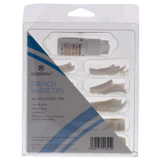 Cuccio Pro Pro French White Tips by Cuccio Pro for Women - 100 Pc Acrylic Nails