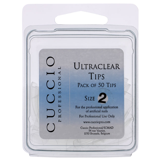 Cuccio Pro Ultraclear Tips - 2 by Cuccio Pro for Women - 50 Pc Acrylic Nails