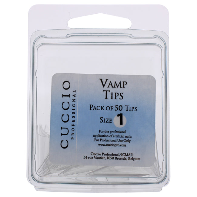 Cuccio Pro Vamp Tips - 1 by Cuccio Pro for Women - 50 Pc Acrylic Nails