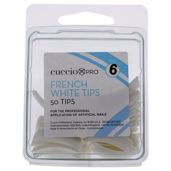 Cuccio Pro French White Tips - 6 by Cuccio Pro for Women - 50 Pc Acrylic Nails