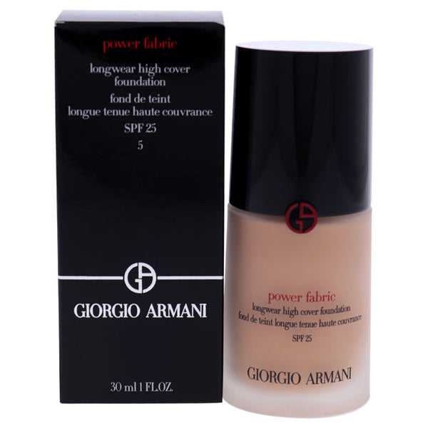 Giorgio Armani Power Fabric Longwear High Cover Foundation SPF 25 - 5 by Giorgio Armani for Women - 1 oz Foundation