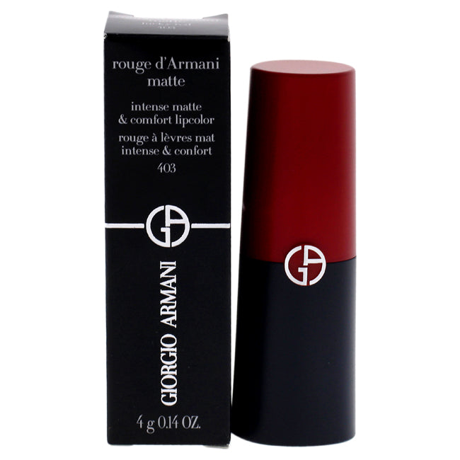 Giorgio Armani Rouge D Armani Matte Lipstick - 403 Lucky Red by Giorgio Armani for Women - 0.14 oz Lipstick