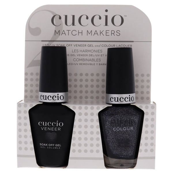 Cuccio Match Makers Set - Rolling Stone by Cuccio for Women - 2 Pc 0.44oz Veneer Soak Of Gel Nail Polish, 0.43oz Colour Nail Polish