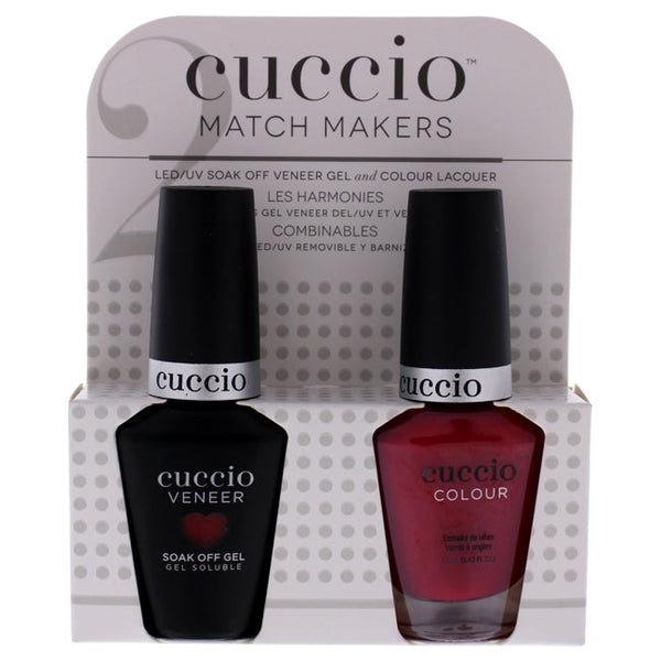 Cuccio Match Makers Set - High Resolutions by Cuccio for Women - 2 Pc 0.44oz Veneer Soak Of Gel Nail Polish, 0.43oz Colour Nail Polish