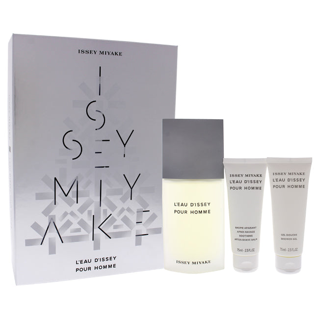Issey Miyake Leau Dissey by Issey Miyake for Men - 3 Pc Gift Set 4.2oz EDT Spray, 2.5oz Shower Gel, 2.5oz After-Shave Balm