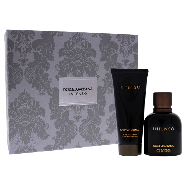 Dolce and Gabbana Intenso by Dolce and Gabbana for Men - 2 Pc Gift Set 2.5oz EDP Spray, 3.3oz After Shave Balm