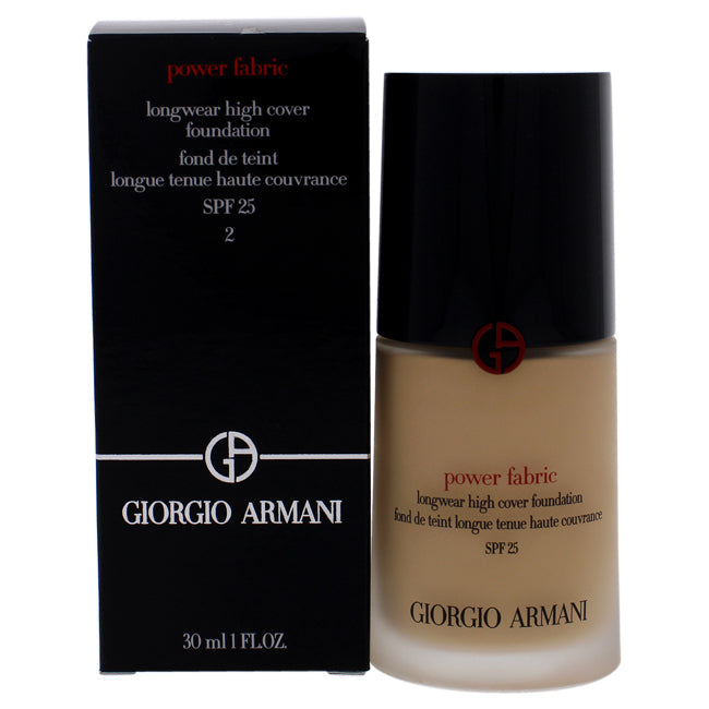 Giorgio Armani Power Fabric Longwear High Cover Foundation SPF 25 - 02 by Giorgio Armani for Women - 1 oz Foundation