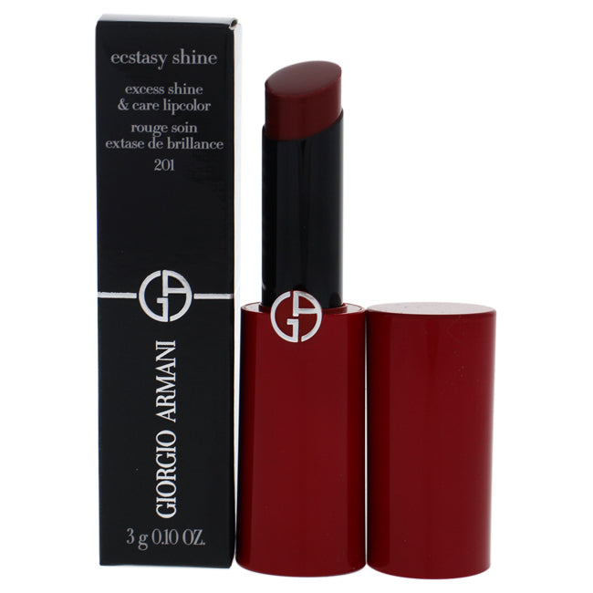 Giorgio Armani Ecstasy Shine Lipstick - 201 Scarlatto by Giorgio Armani for Women - 0.1 oz Lipstick