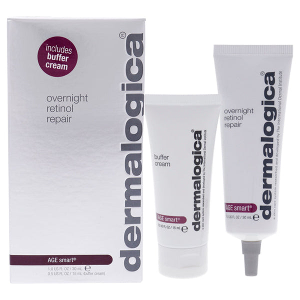 Dermalogica Overnight Retinol Repair Kit by Dermalogica for Unisex - 2 Pc 1oz Retinol Repair Cream, 0.5oz Buffer Cream