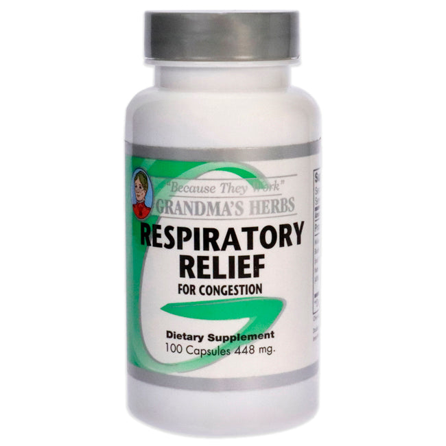 Grandmas Herbs Respiratory Relief Capsules by Grandmas Herbs for Unisex - 100 Count Dietary Supplement