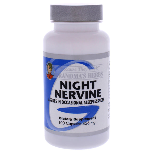 Grandmas Herbs Night Nervine Capsules by Grandmas Herbs for Unisex - 100 Count Dietary Supplement