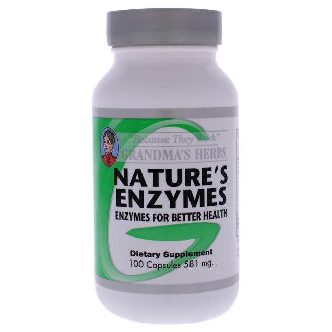 Grandmas Herbs Natures Enzymes Capsules by Grandmas Herbs for Unisex - 100 Count Dietary Supplement