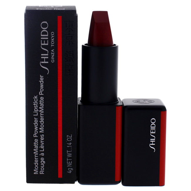 Shiseido ModernMatte Powder Lipstick - 516 Exotic Red by Shiseido for Women - 0.14 oz Lipstick