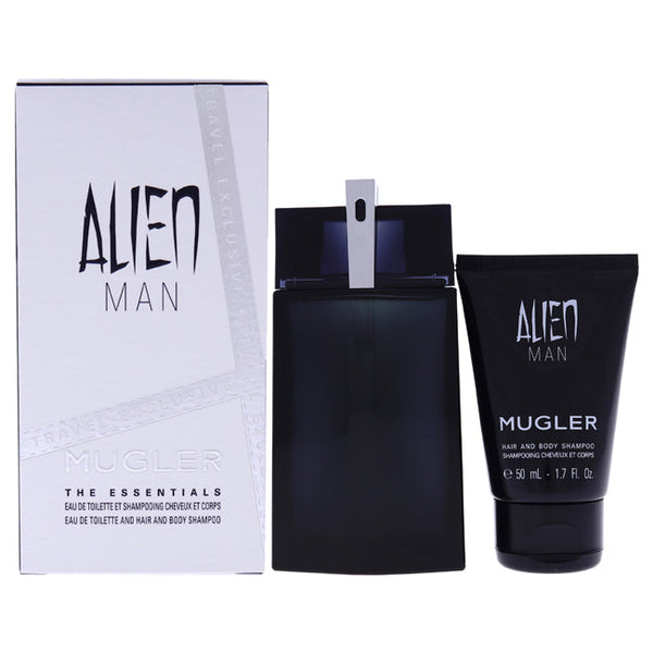 Thierry Mugler Alien Man by Thierry Mugler for Men - 2 Pc Gift Set 3.4 oz EDT Spray, 1.7oz Hair and Body Shampoo