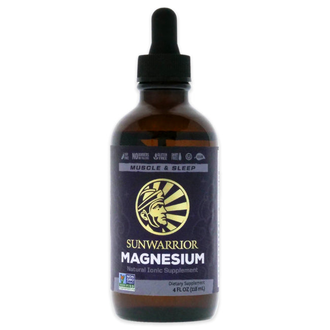 Sunwarrior Magnesium Natural Ionic Supplement Liquid by Sunwarrior for Unisex - 4 oz Dietary Supplement