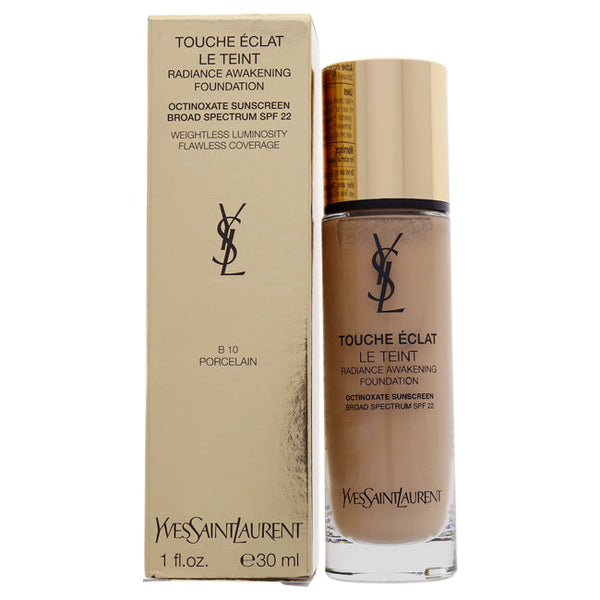 Yves Saint Laurent Le Teint Touche Eclat Radiance Awakening Foundation SPF 22 - B10 Porcelain by Yves Saint Laurent for Women - 1 oz Foundation