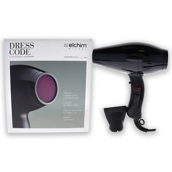 Elchim Dress Code - Black by Elchim for Unisex - 1 Pc Hair Dryer