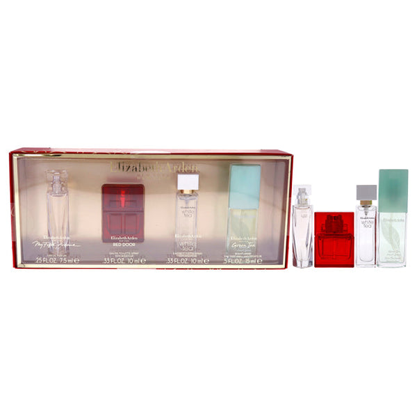 Elizabeth Arden Elizabeth Arden by Elizabeth Arden for Women - 4 Pc Mini Gift Set 0.33oz Red Door EDT Spray, 0.33oz White Tea EDT Spray, 0.25oz My 5th Avenue EDP Spray, 0.5oz Green Tea Scent Spray