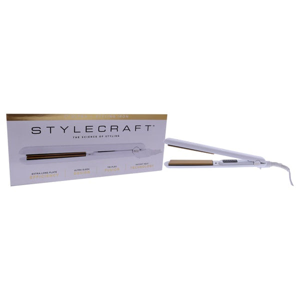 StyleCraft Ultra Styling Iron - SCUS1W White by StyleCraft for Unisex - 1 Inch Flat Iron