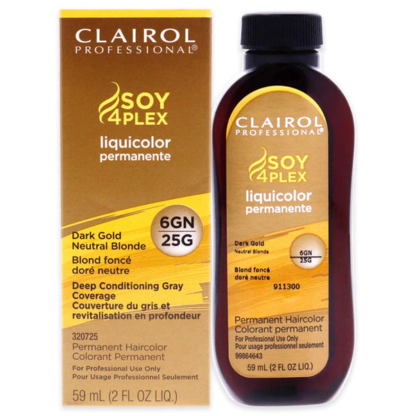 Clairol Professional Liquicolor Permanent Hair Color - 25G Dark Gold Neutral Blonde by Clairol for Unisex - 2 oz Hair Color