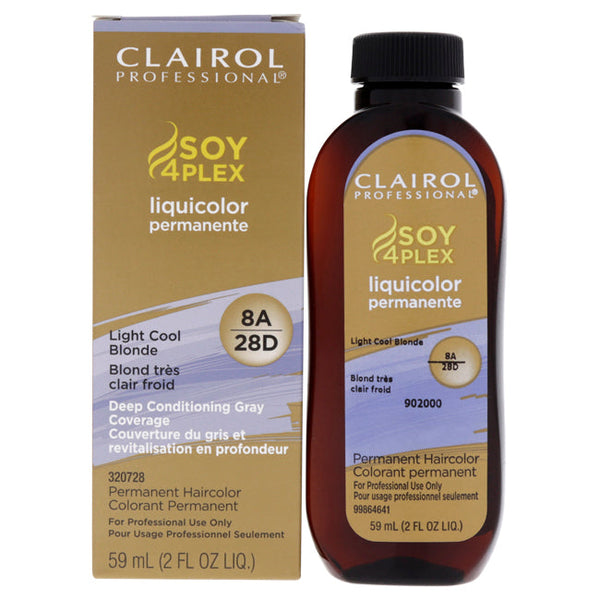 Clairol Professional Liquicolor Permanent Hair Color 28D - Light Cool Blonde/Autumn Mist by Clairol for Unisex - 2 oz Hair Color