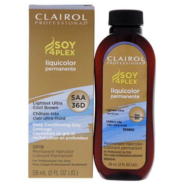 Clairol Professional Liquicolor Permanent Hair Color 36D - Lightest Ultra Cool Brown by Clairol for Unisex - 2 oz Hair Color
