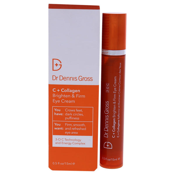 Dr. Dennis Gross C Plus Collagen Brighten and Firm Eye Cream by Dr. Dennis Gross for Unisex - 0.5 oz Cream