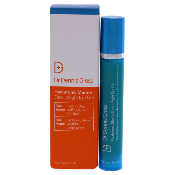 Dr. Dennis Gross Hyaluronic Marine Dew It Right Eye Gel by Dr. Dennis Gross for Unisex - 0.5 oz Gel