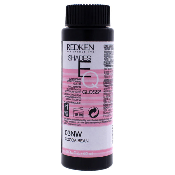 Redken Shades EQ Color Gloss 03NW - Cocoa Bean by Redken for Unisex - 2 oz Hair Color