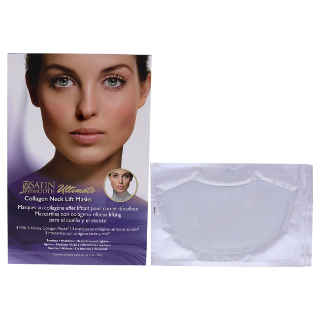 Satin Smooth Ultimate Collagen Neck Lift Mask by Satin Smooth for Women - 3 Pc Mask